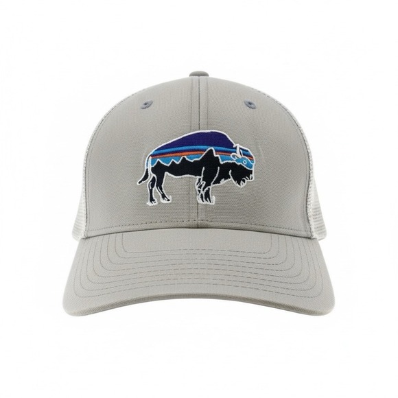 Patagonia Other - Patagonia + Common Thread Bison Trucker Hat Mesh Buffalo Gray White